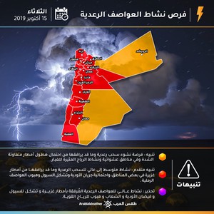 الثلاثاء | ازدياد تأثر المملكة بحالة عدم الاستقرار الجوي .. وزخات أمطار رعدية بأجزاء مُتفرقة وعشوائية