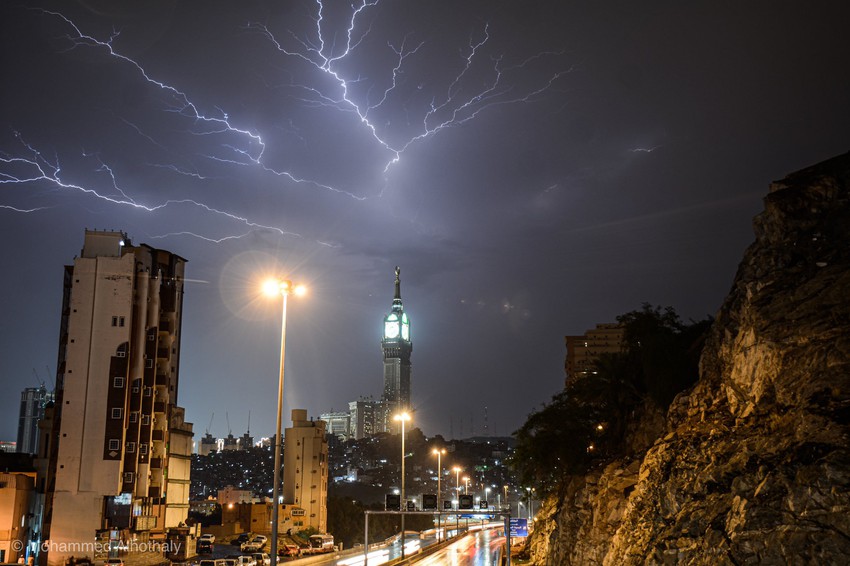 مكة المكرمة | ترايد فرص الأمطار الرعدية على مكة المكرمة والمشاعر المقدسة الأحد والإثنين