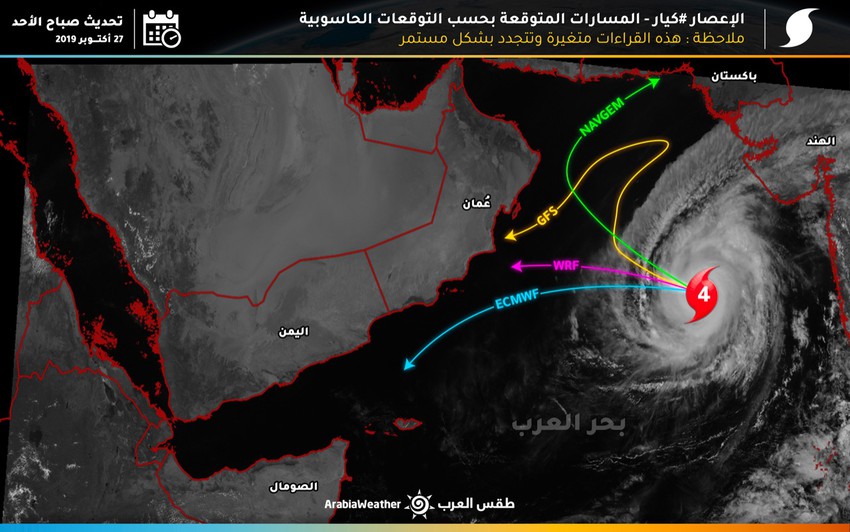 اعصار كيار يزداد قوة ويقتر ب في تصنيفه من الدرجة الخامسة وهذه هي مساراته المحتملة